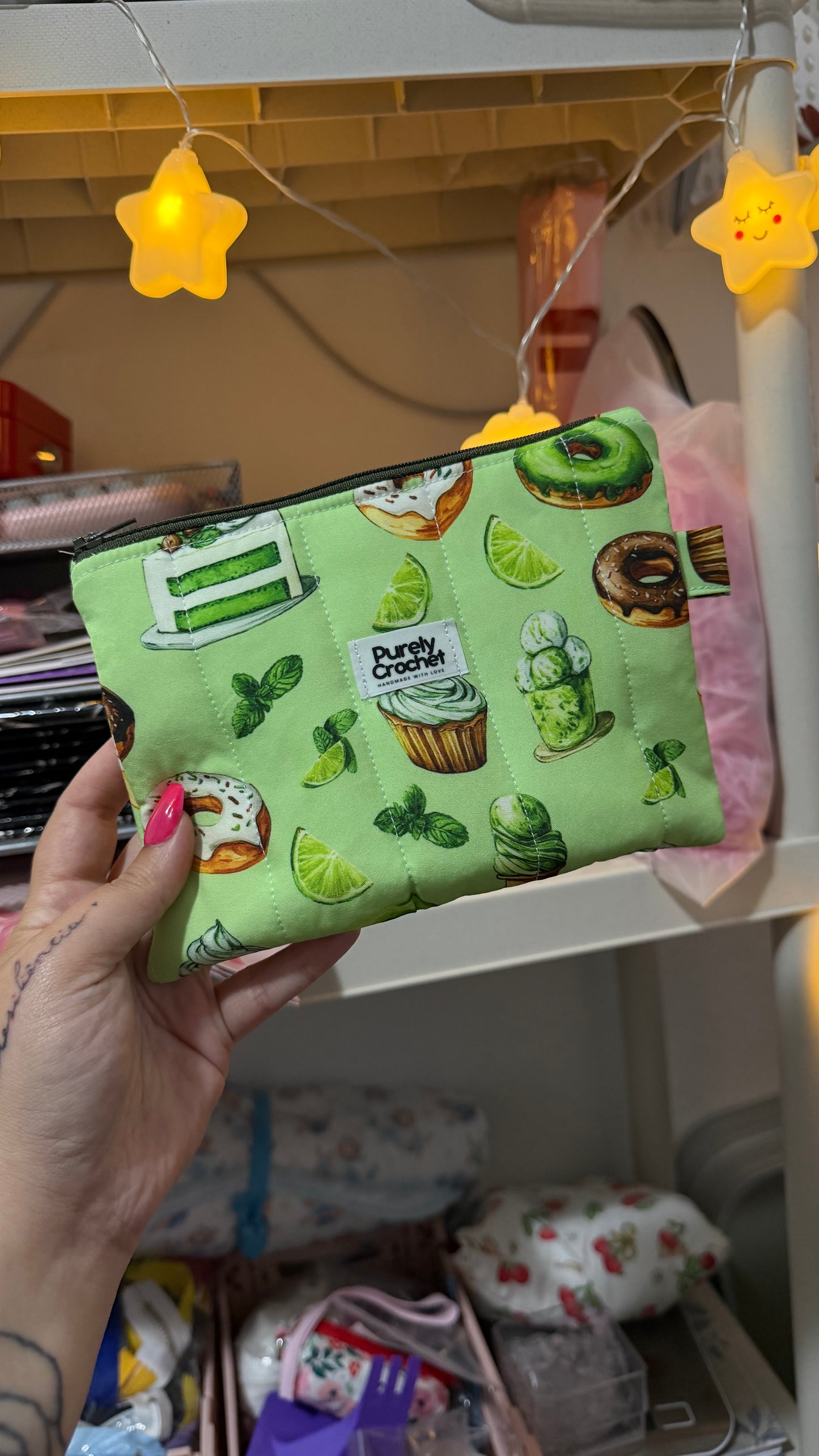 Bolsa Necessaire Acolchoada Purely Crochet