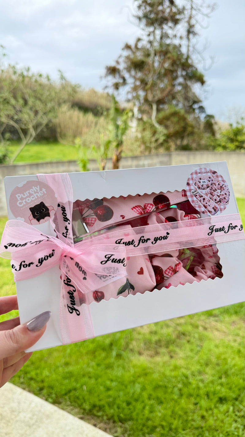 caixa rosa para oferecer