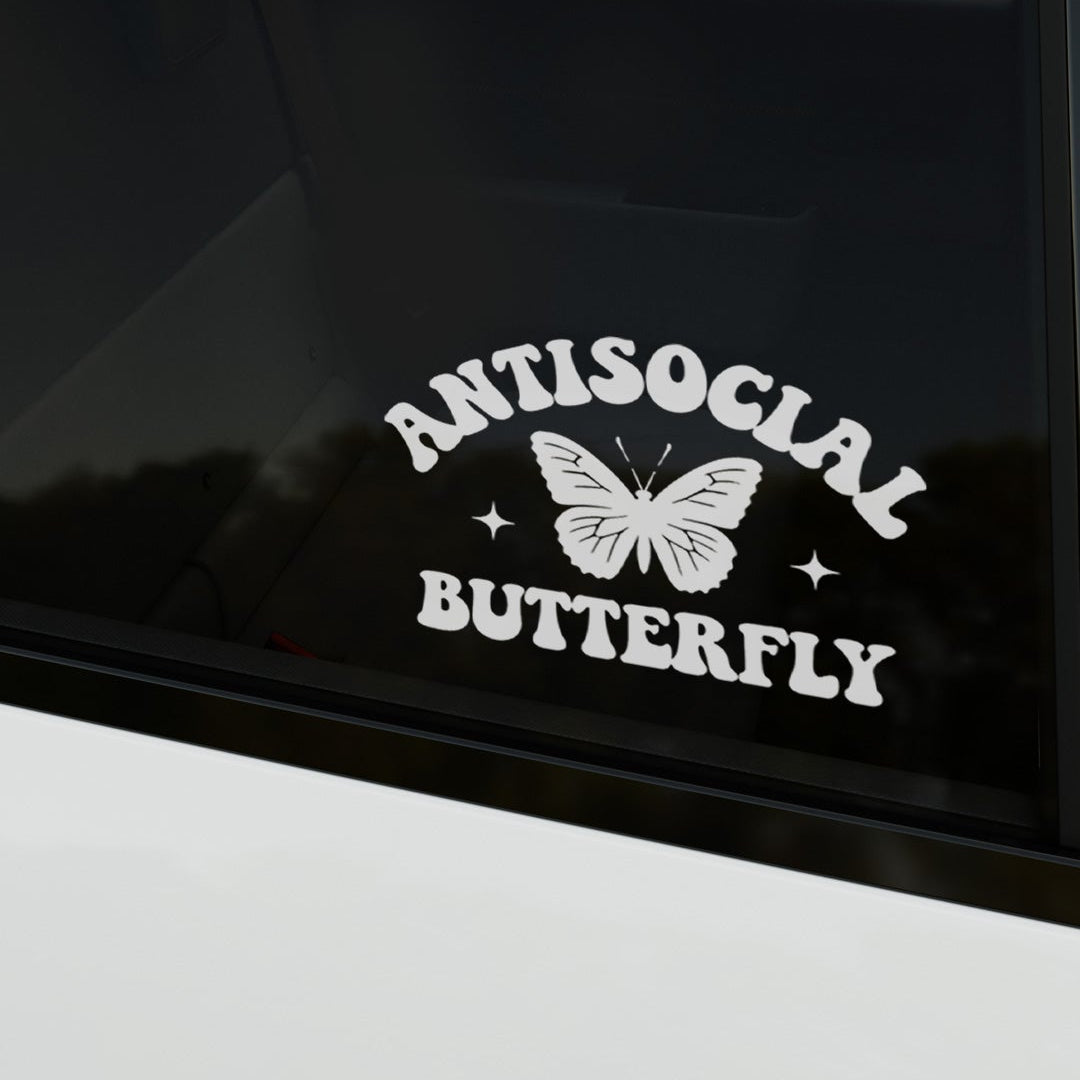 Adesivo de vinil para carro - Antisocial Butterfly