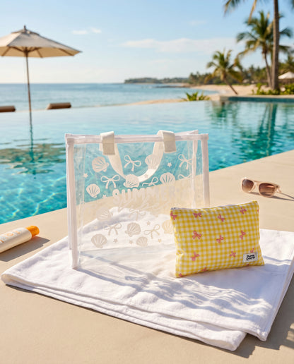 Tote Bag Transparente Summer Vibes inclui 2 bolsas
