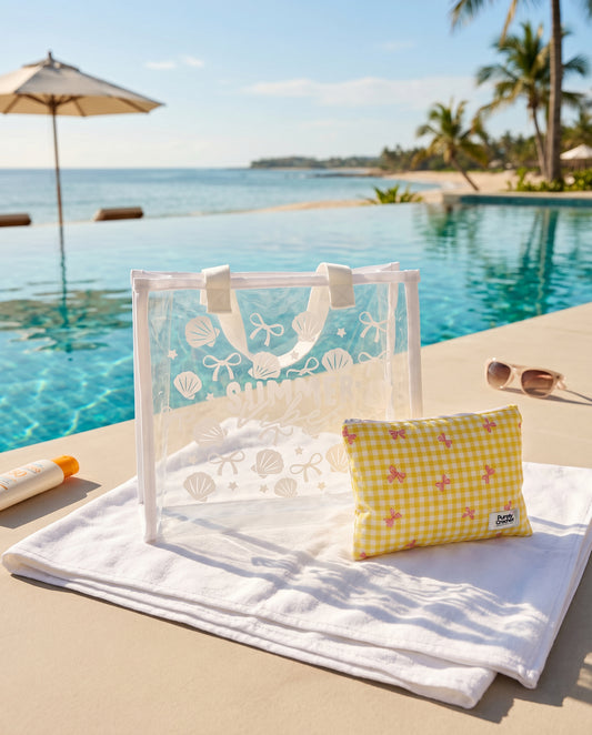 Tote Bag Transparente Summer Vibes inclui 2 bolsas