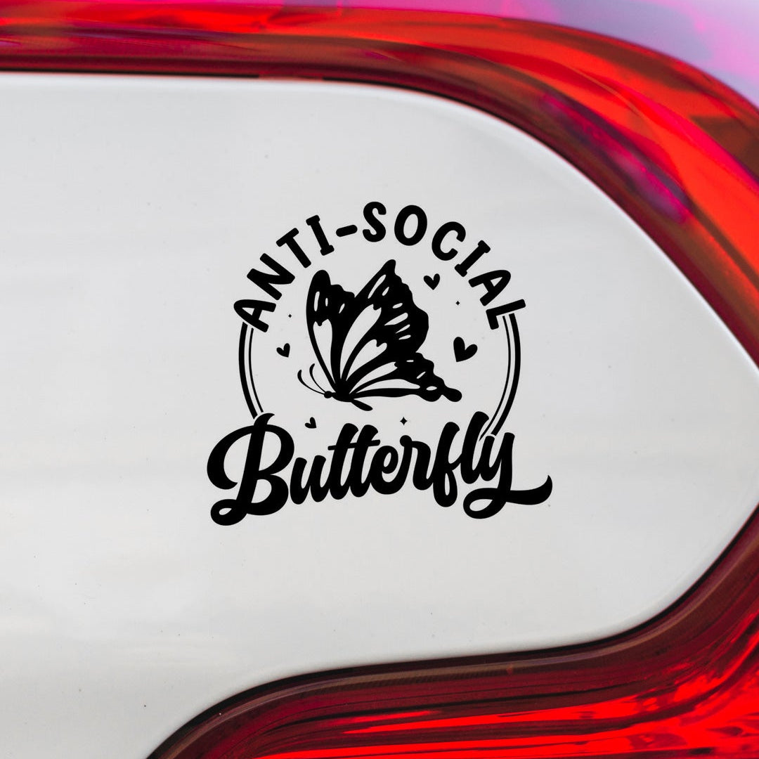Adesivo de Vinil - Antisocial Butterfly