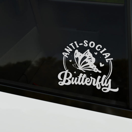 Adesivo de vinil para carro - Anti-Social Butterfly