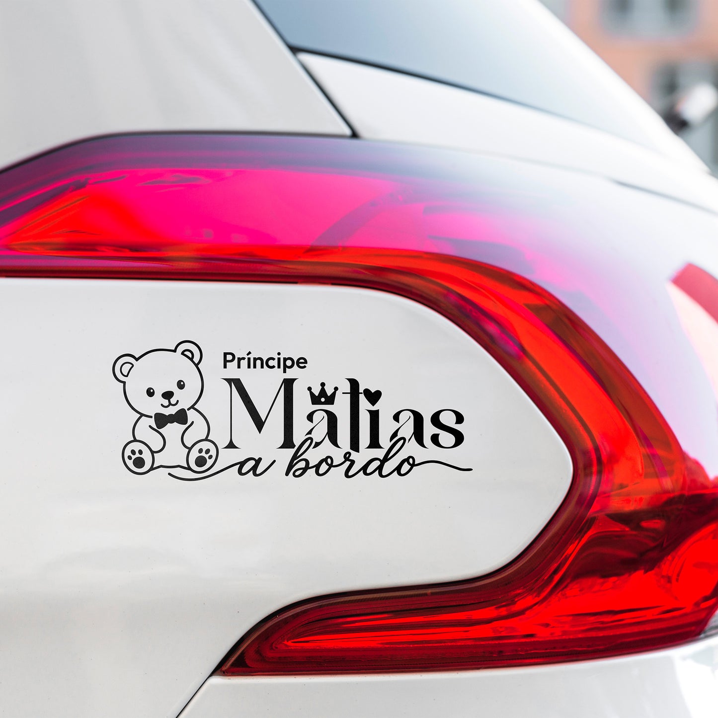 Adesivo bebé a bordo com nome personalizado
