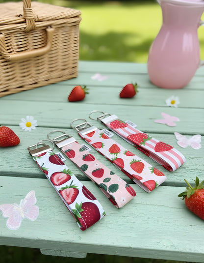 porta-chaves morangos