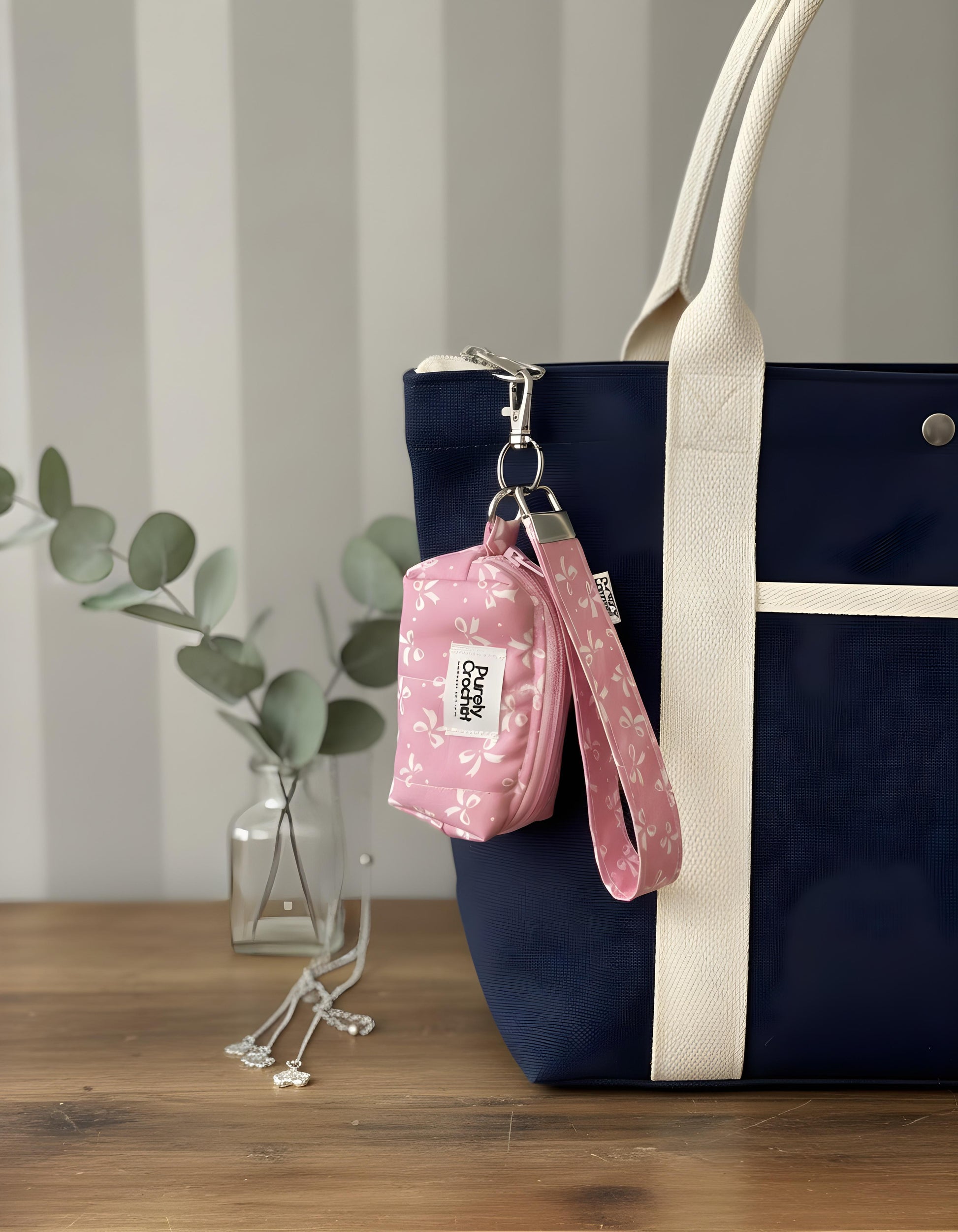 bolsa moedas rosa 